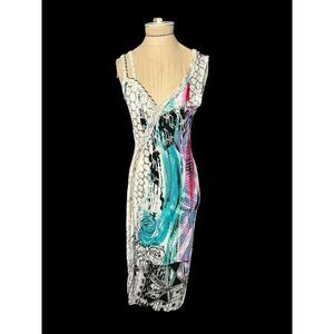Legatte Maxi Dress Beautiful Details Made in Italy Chic Sexy Lined Size 6